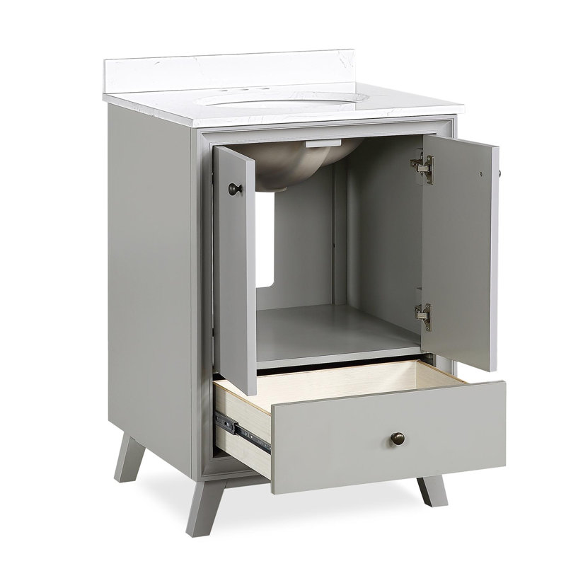 Ensemble de meuble-lavabo simple 24 po Bleeker, Gris