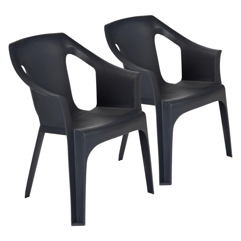 35.00cm H Stacking Armchair, Grey