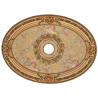 Plafonnier ovale floral