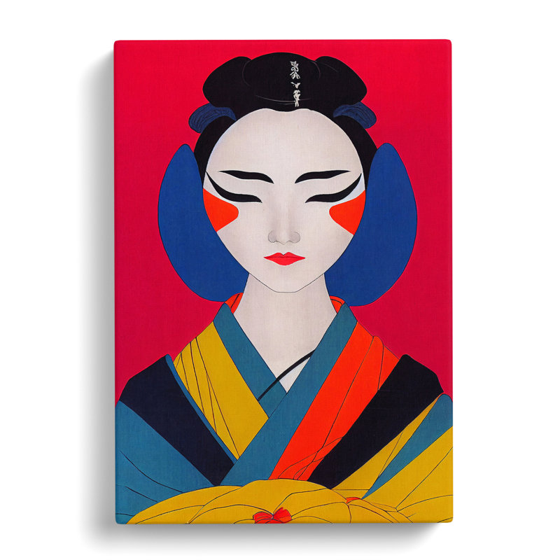 Artful Geisha No.2 - Wrapped Canvas, 50cm H x 35cm W x 3cm D