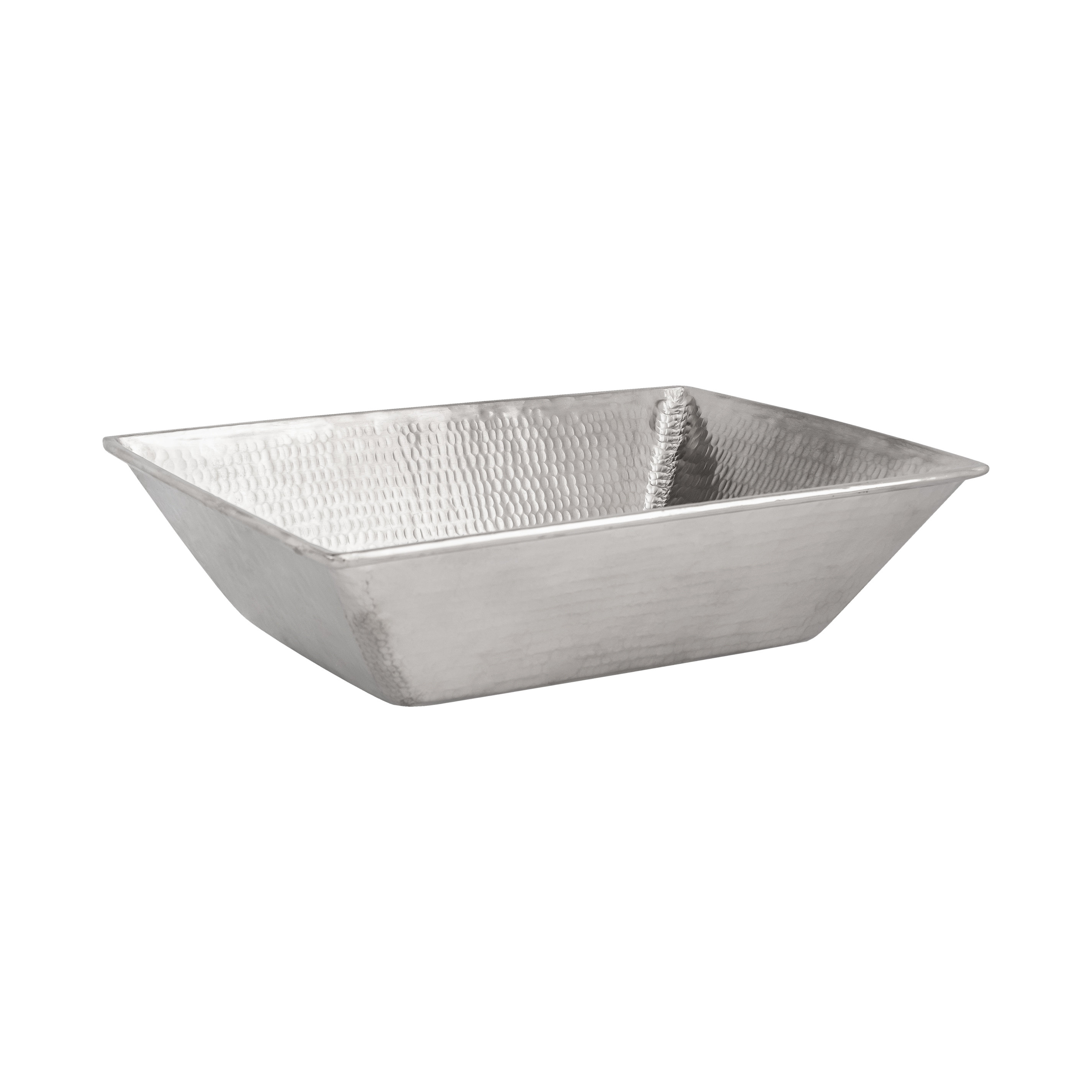 Vasque En Cuivre Martelé Artisanale - Dorée - À Encastrer Pour Salle De Bain - Dimensions : L 45,5 Cm X H 15,5 Cm