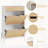 Natural Rattan Shoe Cabinet, 2 Flip Door Shoe Rack With A Drawer-1104070311