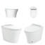 Toilette intelligente avec siège chauffant, chasse automatique et double chasse d'eau, capteur de pied, veilleuse