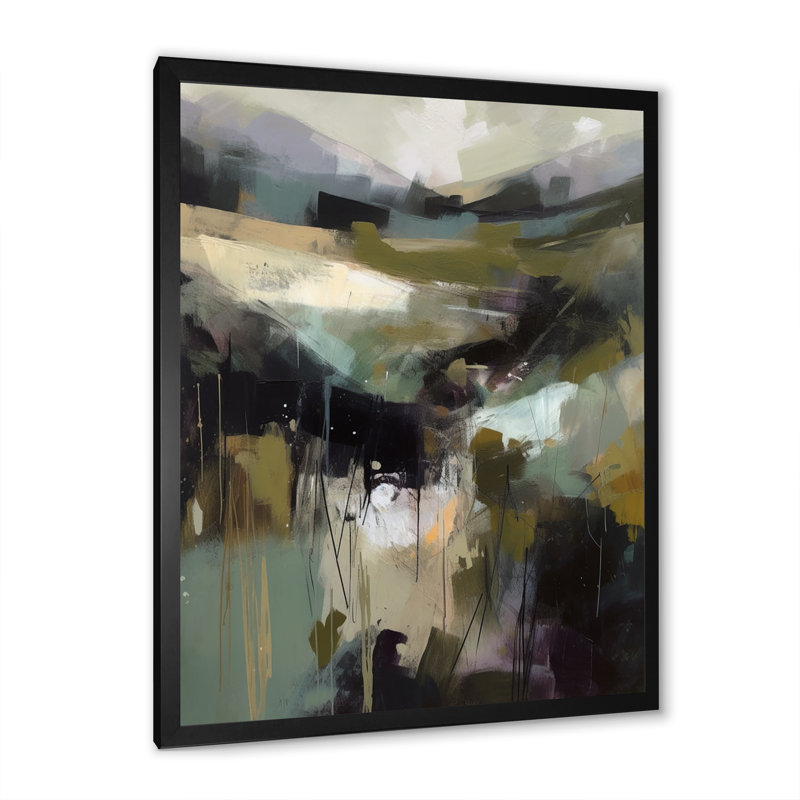 «Herzig Abstract Delicate Brushstroke III», reproduction, Cadre photo noir, H 40 po x l 30 po x P 1,5 po