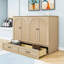 Lit escamotable double en bois avec grand tiroir et port de chargement USB