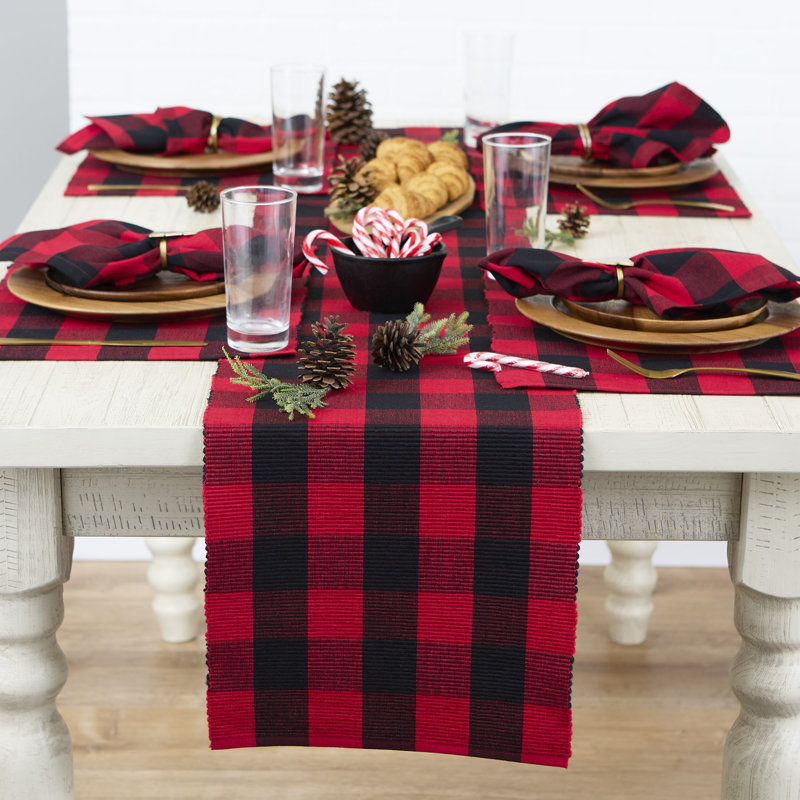  Buffalo Check 13x72 Ribbed Table Runner