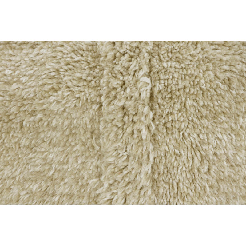 Sheep Of The World Hand Tufted Wool Area Rug in Sheep Beige, Rectangle 5'7" x 7'10"