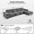Modular Sectional Sofa with Removable Ottoman & Chaise, Deep Tufted Couch-1397242103