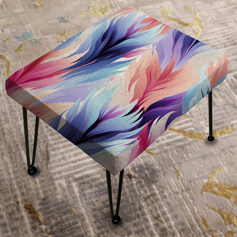 Mauve et rose Boho Ikat Spirit Harmony - Repose-pieds rectangulaire Ikat