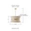 Luminaire suspendu tambour unique à 8 lumières Cecilia-160848784