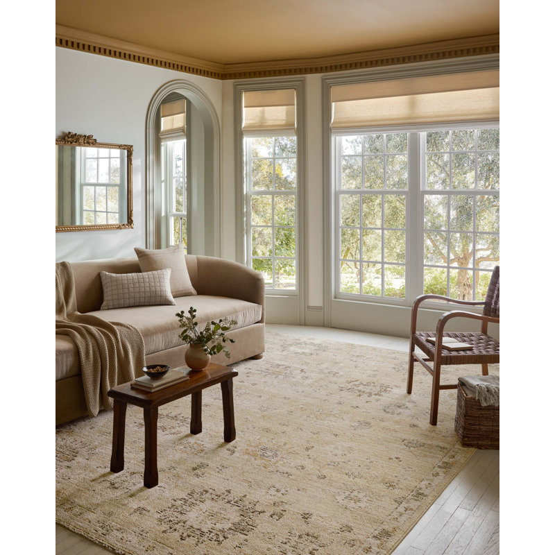Tapis multicolore Magnolia Home par Joanna Gaines x Loloi Pace, Rond 9 pi 6 po