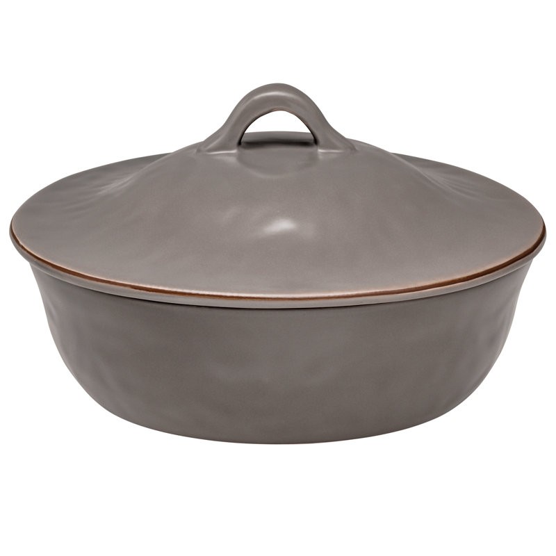 Cantaria Round Covered Casserole , Charcoal