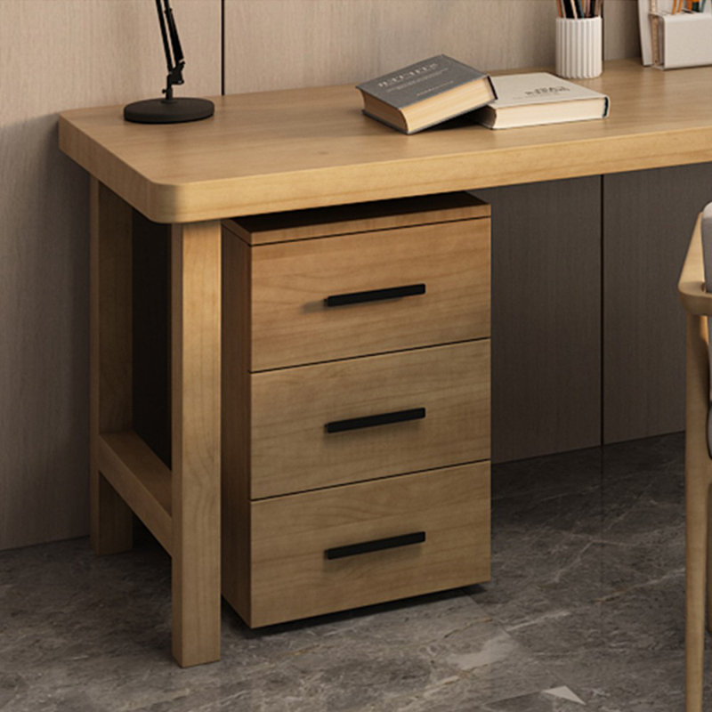 Bureaux en bois massif en L de couleur bois, Retour à droite, H 29,53 po x l 70,87 po x P 21,65 po