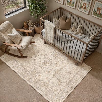 Tapis lavable avec fond antidérapant en cachemire Fonda Vintage