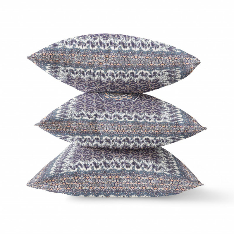 Coussin Floral, Bleu vif / turquoise