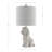 Resin Doodle Dog Table Lamp With Linen Shade-2123163930
