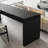 Modern Rectangular Black Solid Wood Desks-1872707454
