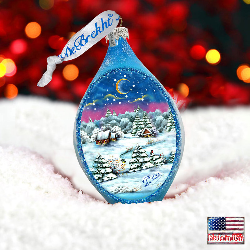 3.5'' Glass Hanging Figurine Ornament