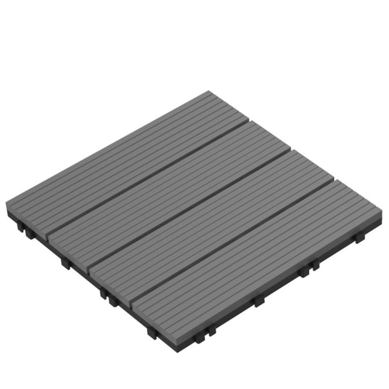 Carreau de terrasse en plastique 12 po x 12 po à emboîtement brun, Gray