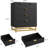 Black 5-Drawer Dresser with Metal Base, Modern Storage Chest for Closet, Hallway-1621188270