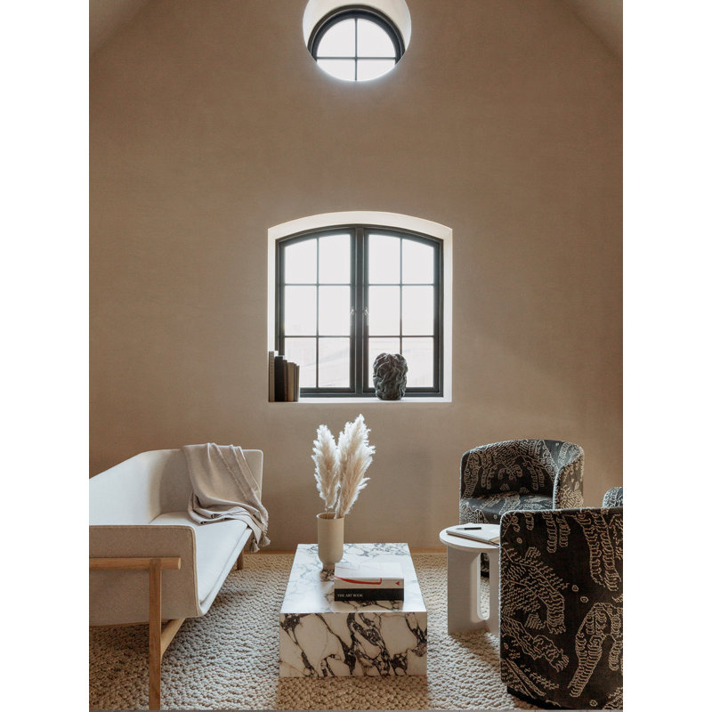 Plinth Marble Coffee Table, Calacatta Viola