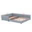 Lit plateforme tapissier grand et simple TG, lit mère et enfant-114404337