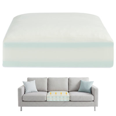 Rembourrage de coussin en mousse haute densité et coussins de ressorts 22 x 22 x 6, coussins de soutien moelleux pour fauteuil, véhicule récréatif, bateau avec housse amovible lavable