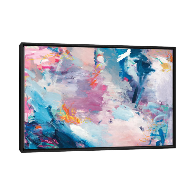 "Mad About You" par Amira Rahim, reproduction d’art, Toile avec cadre noir, H 32 po x l 48 po x 1,5 po, Pas de tapis