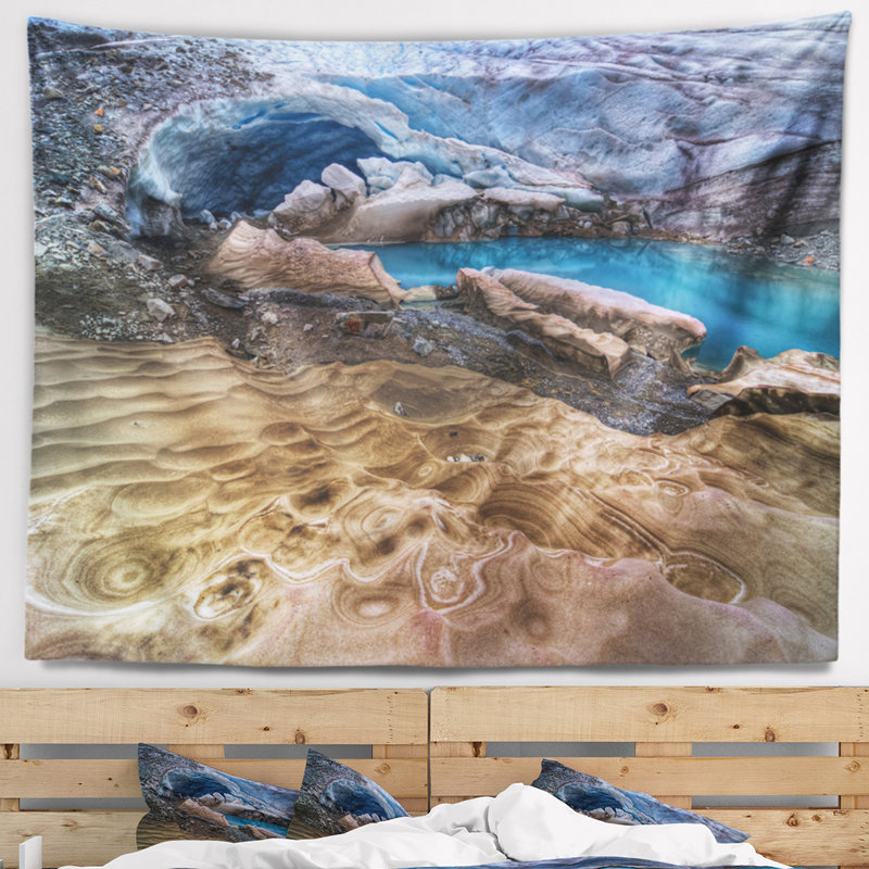 Tapisserie de piscine en polyester turquoise brillant avec accessoires suspendus inclus, H 50 po x l 60 po