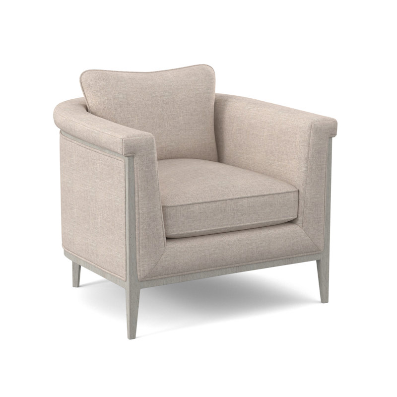 Chalice Upholstered Barrel Chair, Elise Linen, Bisque