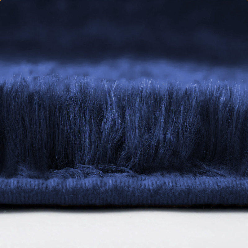 Solid Colour Machine Tufted Shag Area Rug Set, Rectangle 150 x 80 cm