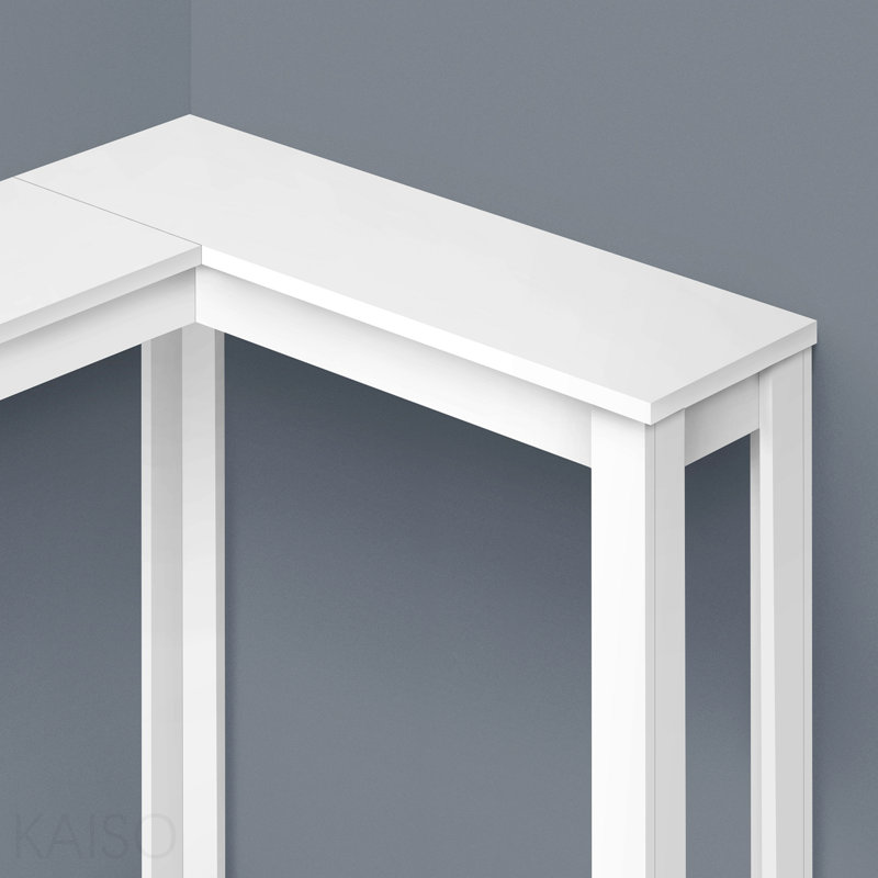 Console décorative, stratifié pour le salon - blanc