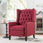 Confortable fauteuil inclinable rouge vin, revêtement en tissu, style moderne pour la maison