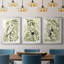 Retro Parlor Heron I - reproduction sur mesure encadrée de qualité supérieure - 3 pièces-1407658045-1407658033