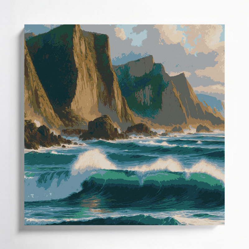Art mural sur toile Hawaii, H 12 po x l 12 po