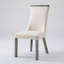 Chaises de salle à manger rembourrées blanches, tissu imperméable