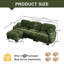Canapé d'angle modulaire Cloud de 295 cm (116,1 po), canapé 3 places en forme de L en tissu chenille haut de gamme avec pouf amovible, canapé surdimensionné en peluche rembourrée pour petit salon d'appartement-129855536