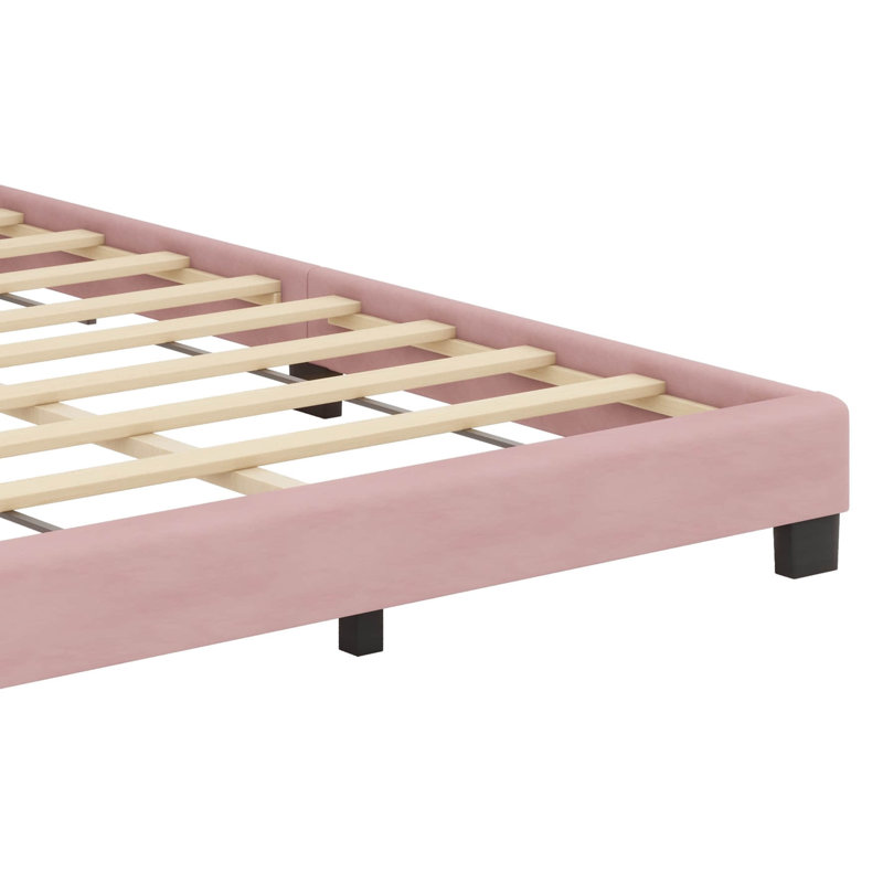 Luxurious Queen-Sized Upholstered Bed Frame, Pink