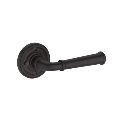 Dunsmoor Privacy Lever with Traditional Round Rose in Venetian Bronze