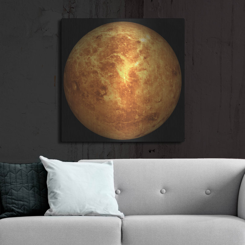 Planète Vénus, art mural en métal, H 36 po x l 36 po