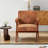 25.4" Wide Accent Chair Upholstered Armchair With Solid Wood Frame