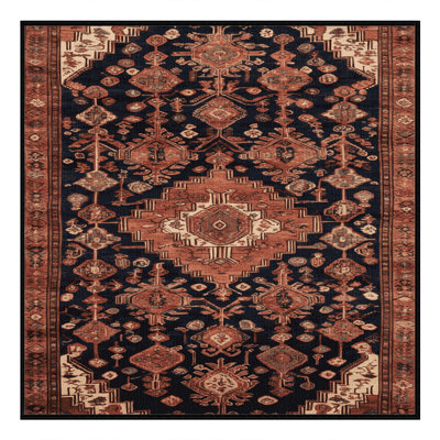 Machine Washable Turkish Brown Area Rug
