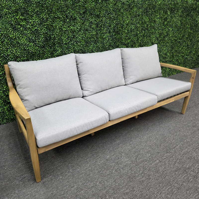 Zaryna Solid Acacia Wood Patio Sofa