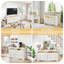 Commode moderne à 6 tiroirs de 130 cm de large avec texture naturelle, commode double large avec éclairage DEL, commode de style campagnard vintage en bois, meuble de rangement idéal pour une chambre à coucher, meuble télé rustique pour le salon, cadeau-1539529115-1431264764