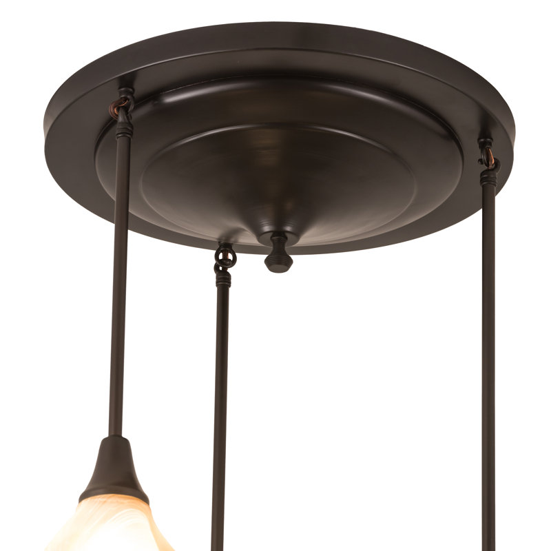 Luminaire suspendu conique unique à 3 lumières Metro Fusion