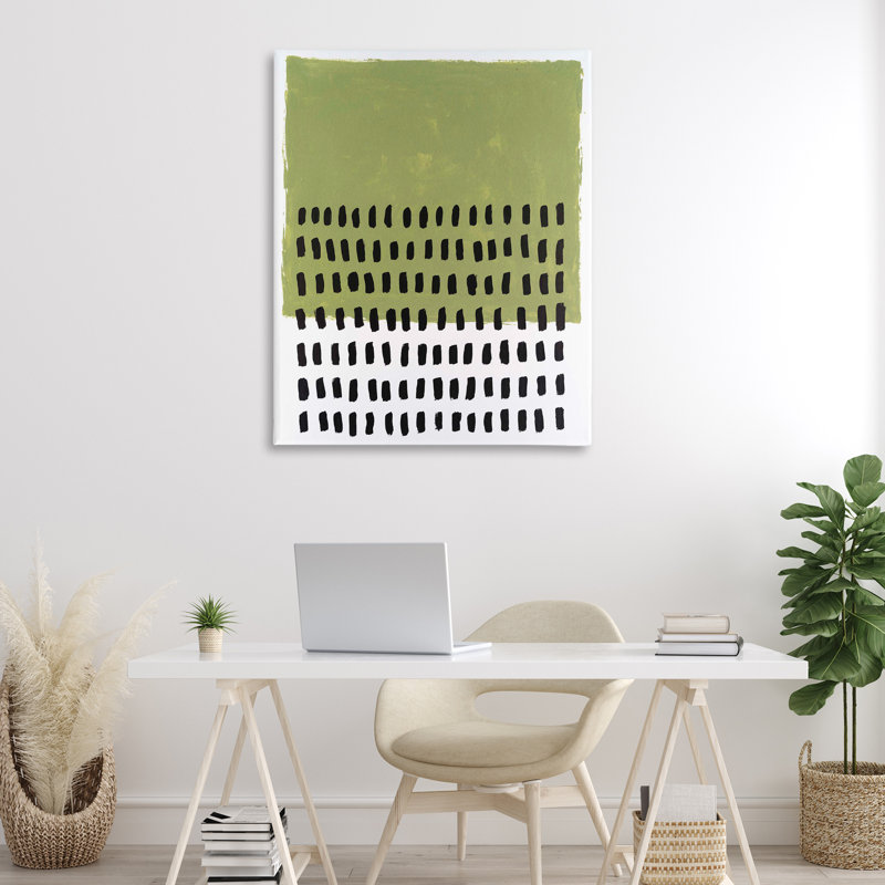  Toile verte par Michael Willett, H 48 po x l 36 po