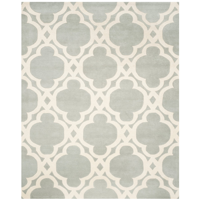 Carolene Hand Tufted Wool Geometric Rug, Rectangle 3' x 5'