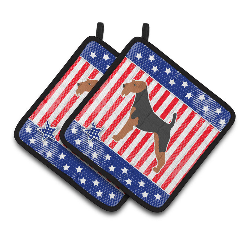 Trinx Patriotic Striped Polyester Potholder