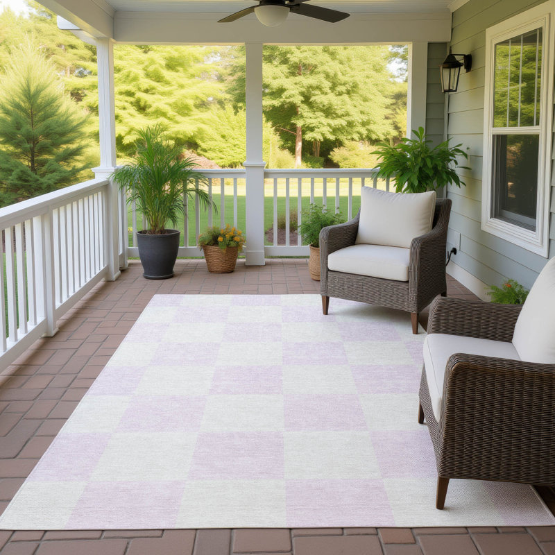Machine Washable Indoor/Outdoor Braegger ACN2345 Geometric Rug, Rectangle 5' x 7'6"