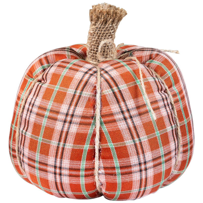 Citrouille moelleuse moelleuse d'automne 8 po - orange et vert